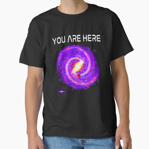 You Are Here Milky Way Galaxy Map Space & Science Fiction Graphic White Text