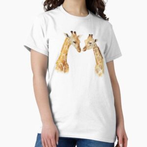 Watercolor Loving Giraffe, love forever — graphic tee