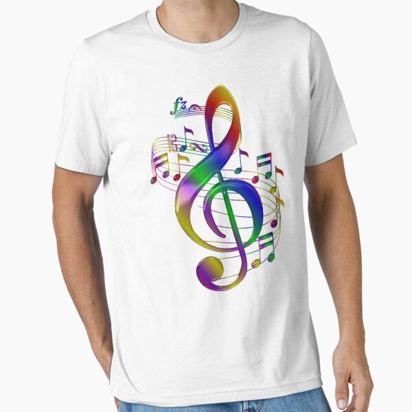 colorful treble clef with music notes